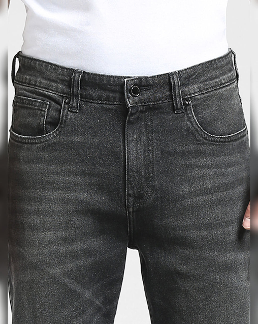 Men dark grey Bootcut Fit Jeans