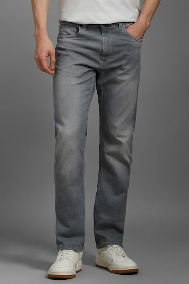 Men light grey regular Fit Jeans