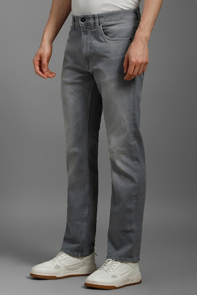 Men light grey regular Fit Jeans