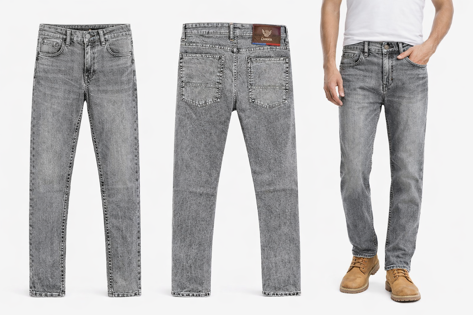 Kabana Light Grey Regular Fit Jeans — Few Pieces Left