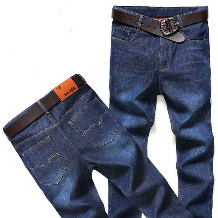 Men classic blue straight  Fit Jeans