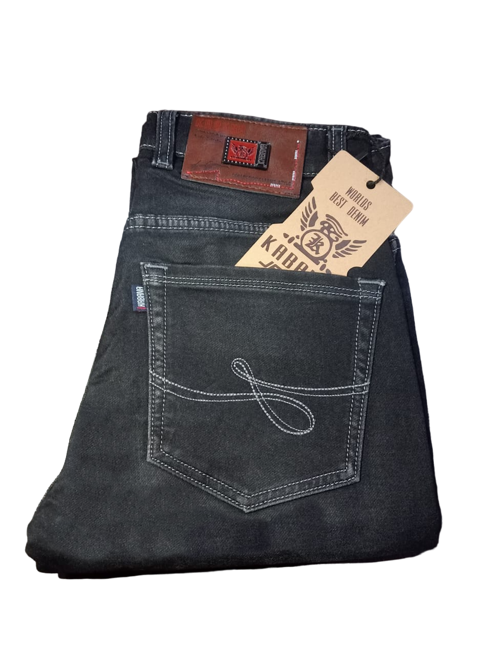 Men carbon grey regular Fit Jeans ( 38 size)
