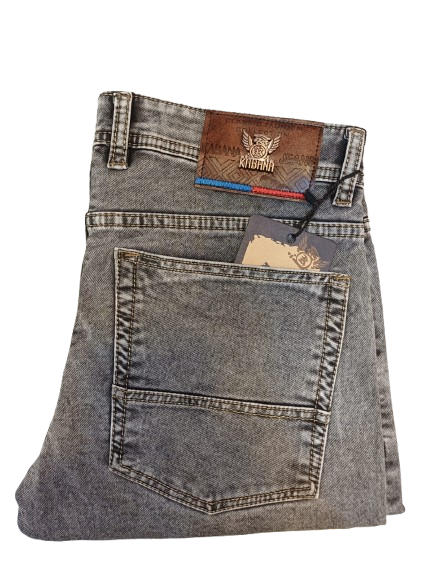 Men light grey regular Fit Jeans