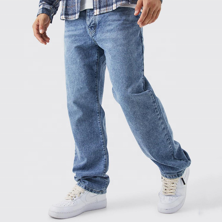 Men husky blue stretch straight Fit Jeans