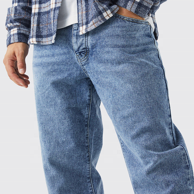 Men husky blue stretch straight Fit Jeans