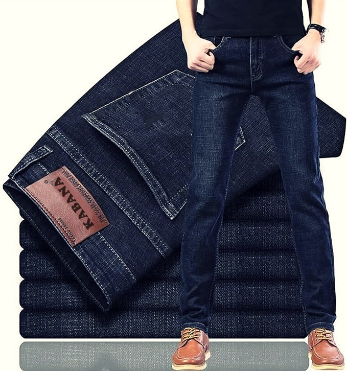 Men jet black  straight fit Jeans (30-38 size)