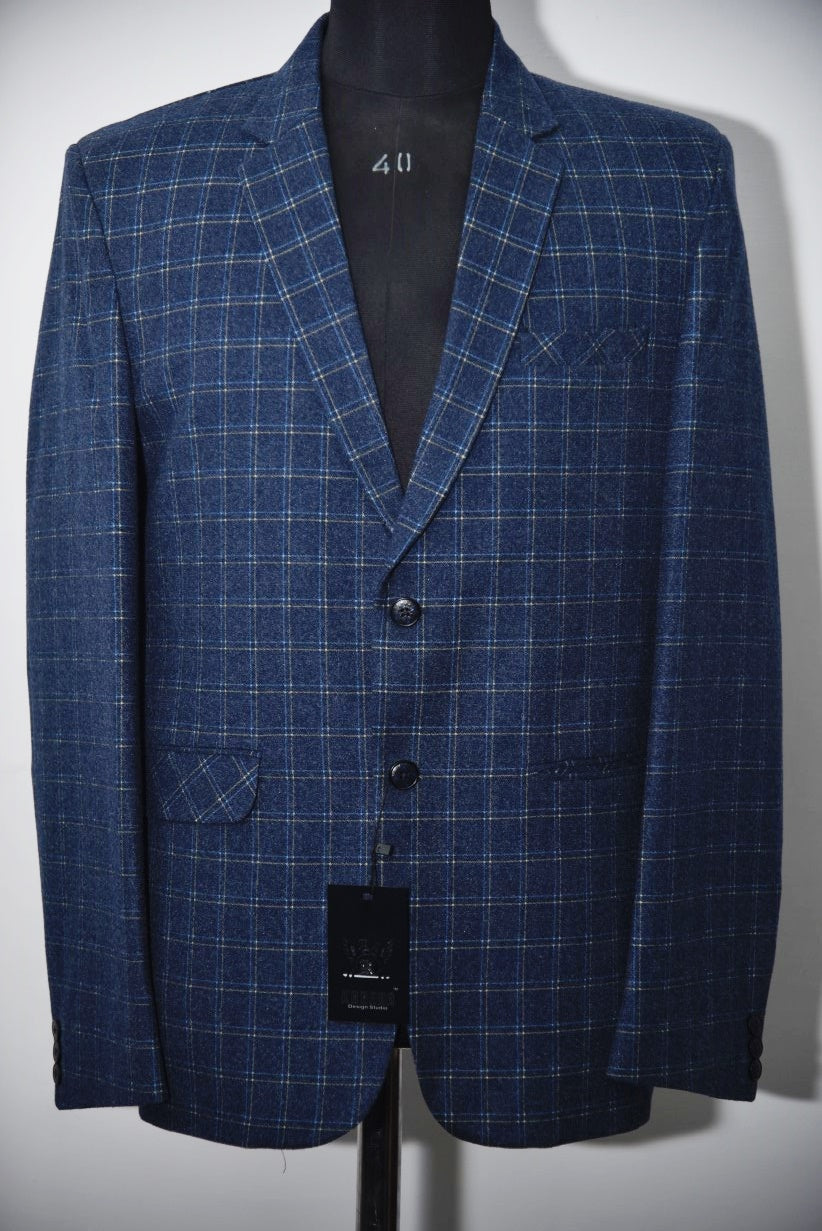 Kabana Mens Premium Blue check blazer